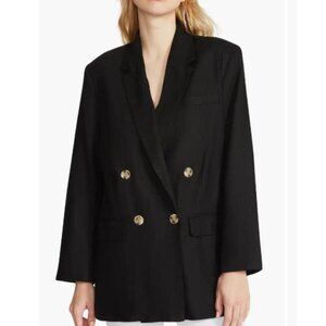 Steve Madden Double Breasted Linen Blend Blazer Size M